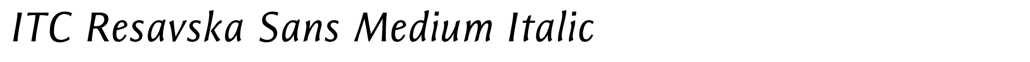ITC Resavska Sans Medium Italic image